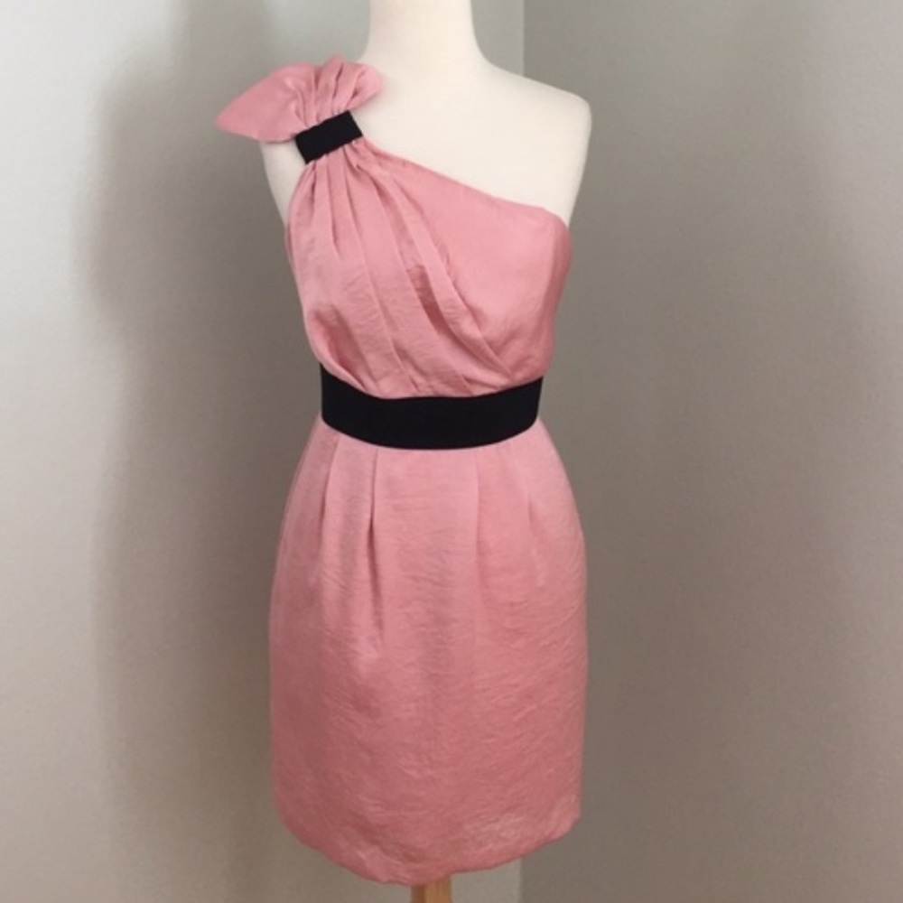 BCBGeneration pink one shoulder dress